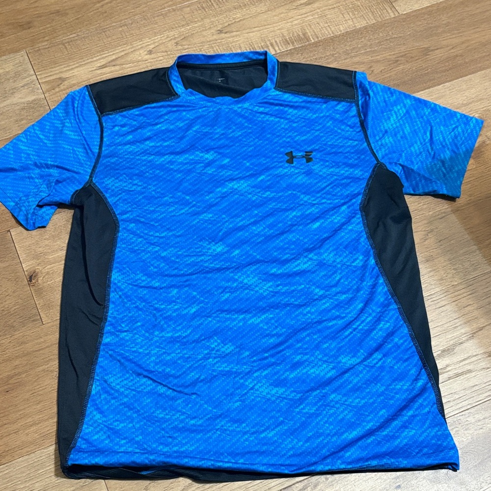 Under Armour Men's Blue and Black Performance Tee
